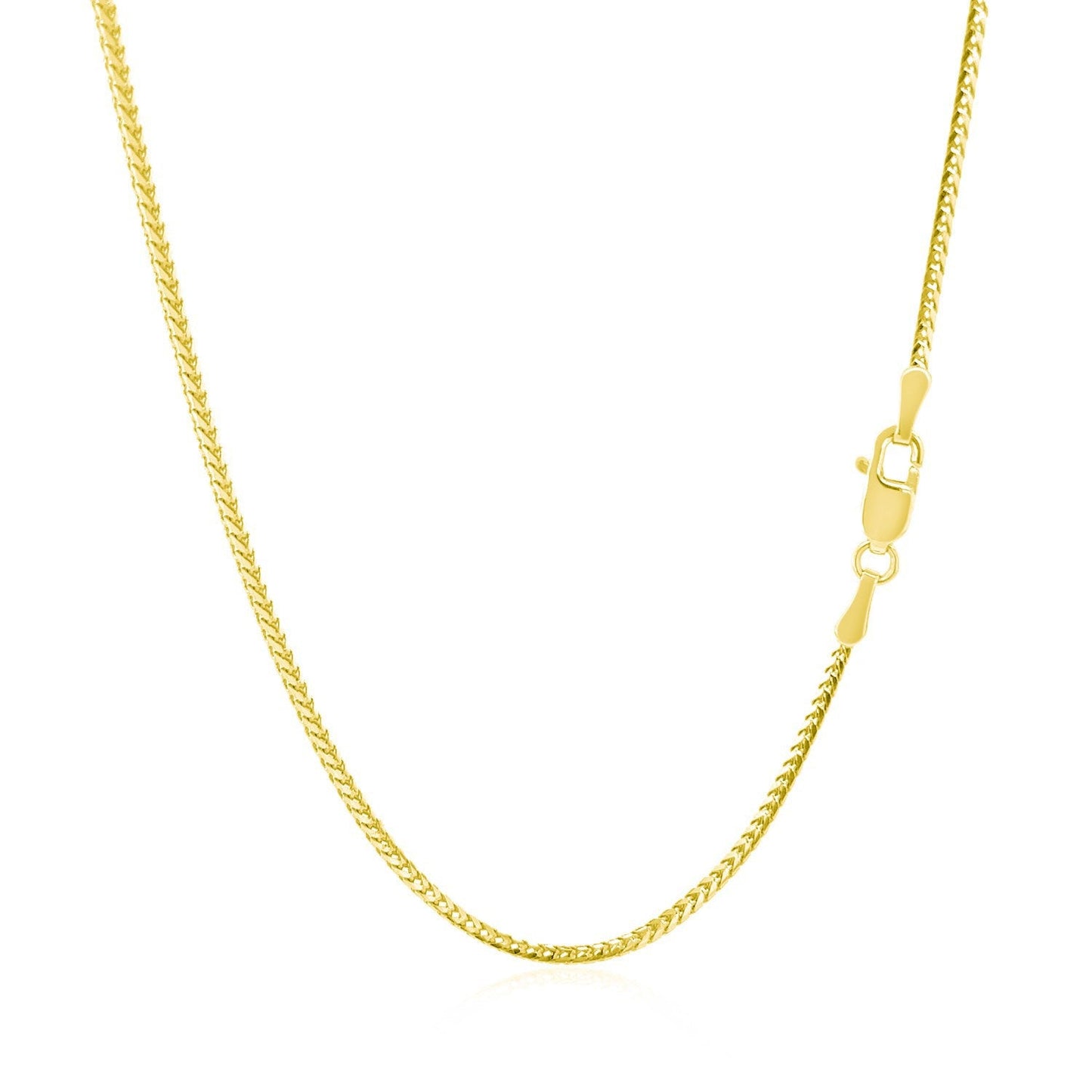 Cadena Franco de Oro Amarillo de 14k - 1.2mm Elegancia