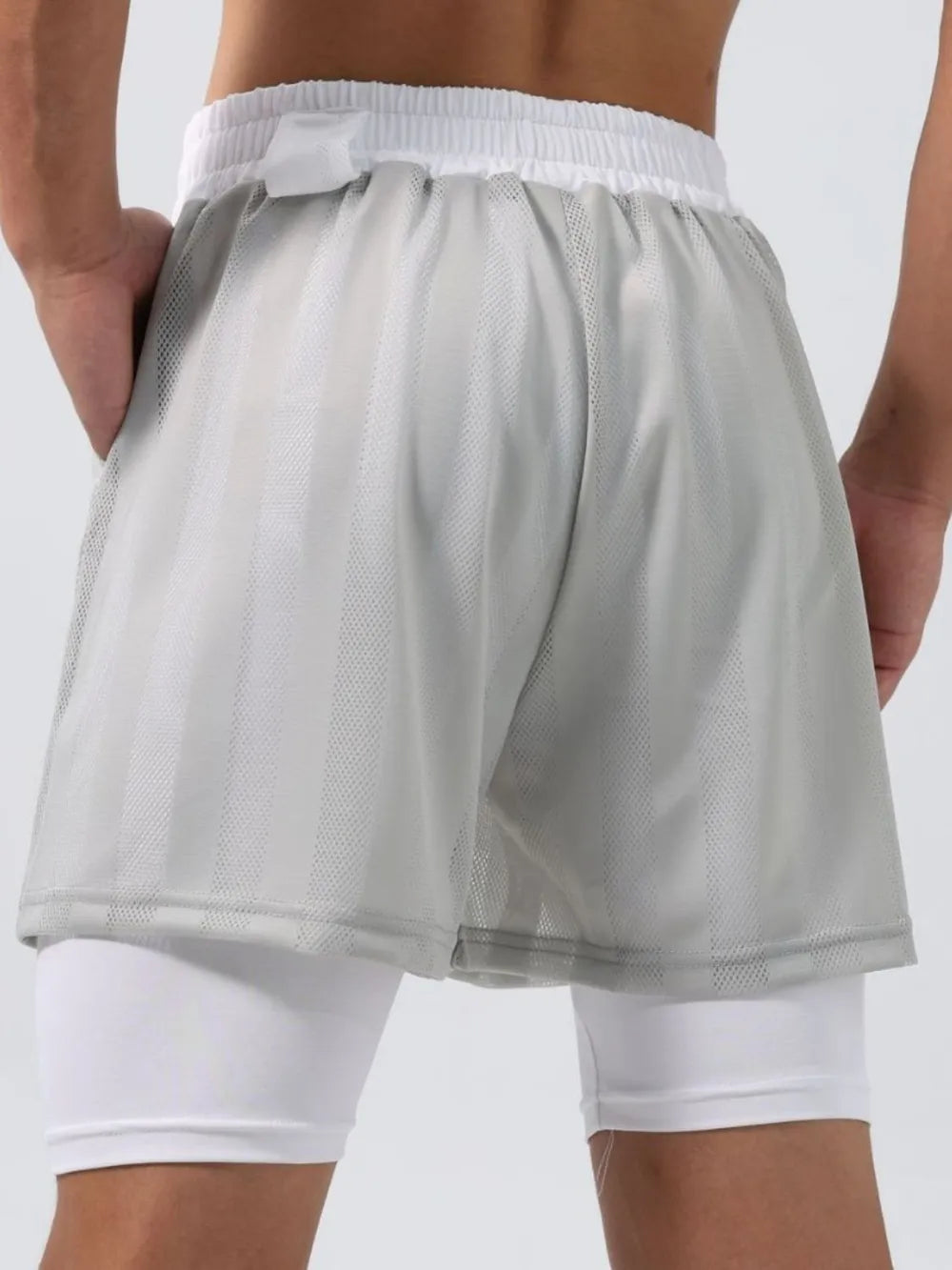 Shorts de jogging pour hommes grande taille avec taille élastique