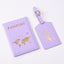 Cubierta de Pasaporte Elegante de PU con Dorado de Mapa