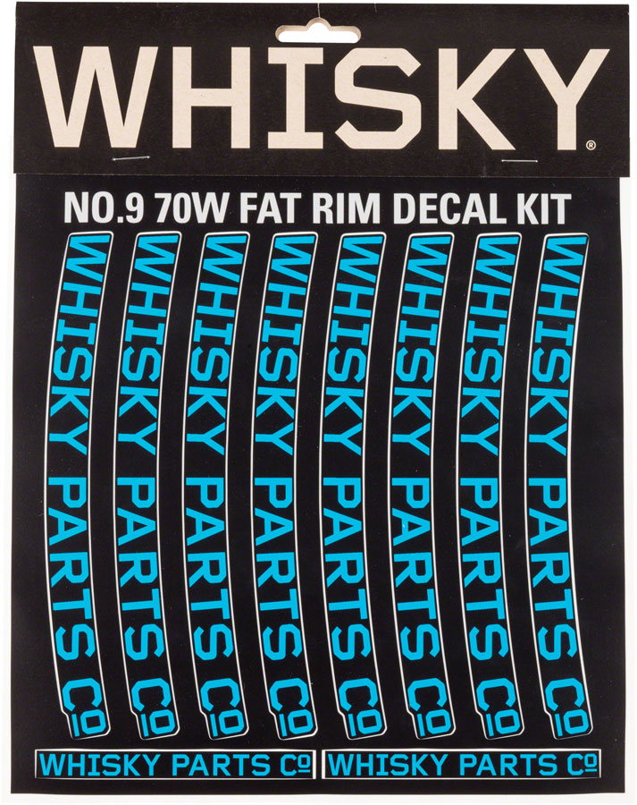 Kit de décalcomanies de jante WHISKY 70w pour 2 jantes - Cyan