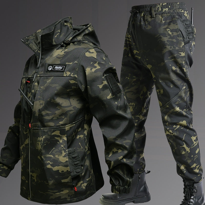 Fleece-Lined Waterproof Jacket Suit for Autumn & Winter
