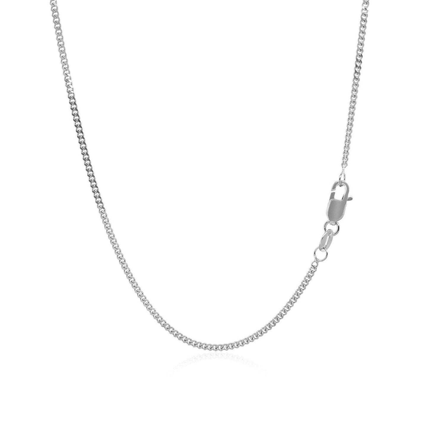 14k White Gold Gourmette Chain - 1.5mm
