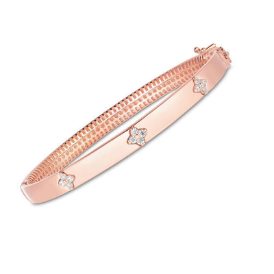 Brazalete de Diamantes Trilogy de Oro Rosa de 14k