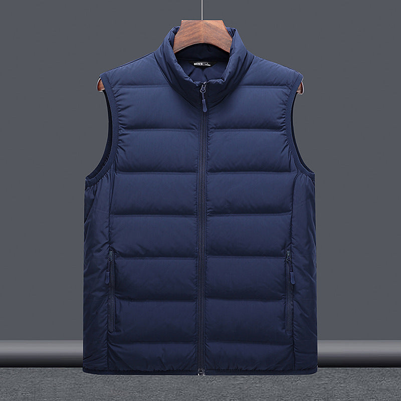 Lightweight Couples Vest with Stand-Up Collar
