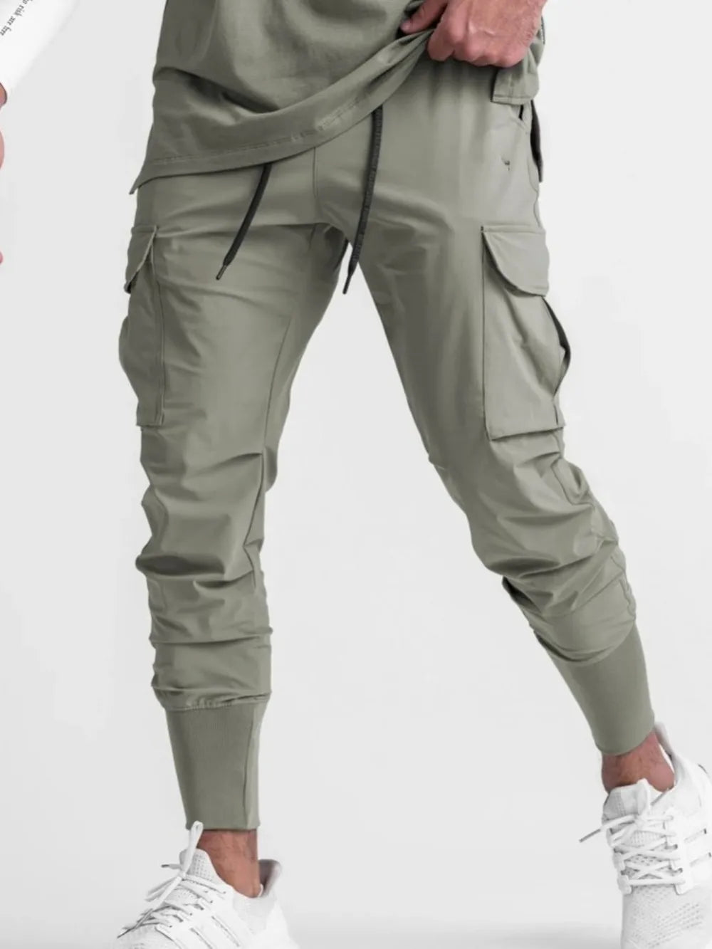 Pantalones Jogger de Talla Grande para Hombre con Cintura Ajustable y Bolsillos
