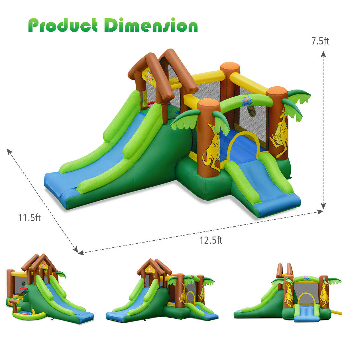Kids Inflatable Jungle Bounce House Castle