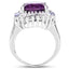 5.24 Carat Amethyst, Tanzanite & White Topaz Sterling Silver Ring