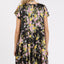 Robe à volants à imprimé floral d'été à col rond
