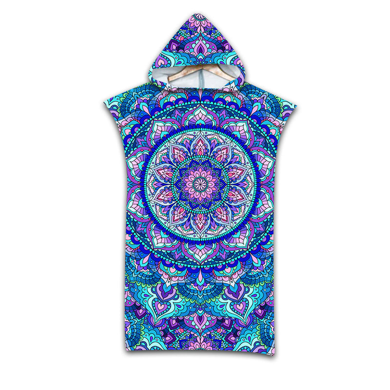 Wearable Pattern Beach Towel for Swimming and Relaxation