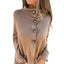 Elegant Single Breasted Knitted Wrap Coat for Women