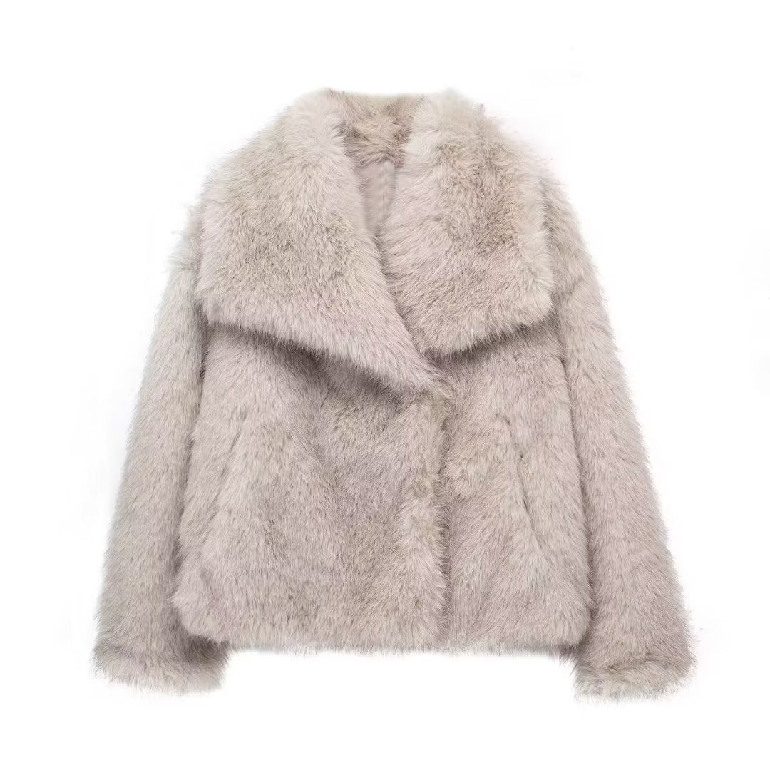 Winter Plush Coat - Stylish Warm Thicken Fluffy Jacket