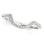 Bague de mariage en diamant courbé en or blanc 14 carats