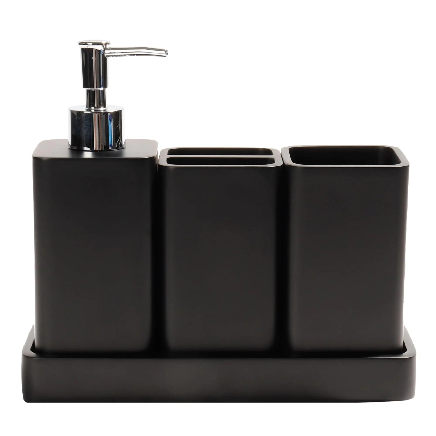 YMXYJM 4-Piece Modern Bathroom Accessories Set in Black