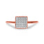 10K Rose Gold 1/3 Cttw Princess Cut Diamond Engagement Ring - Size 7
