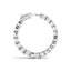 Pendientes de aro de diamante de doble cara en oro blanco de 14k