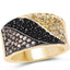 Bague en cluster de diamants véritables plaquée or jaune 14K de 1,25 carat