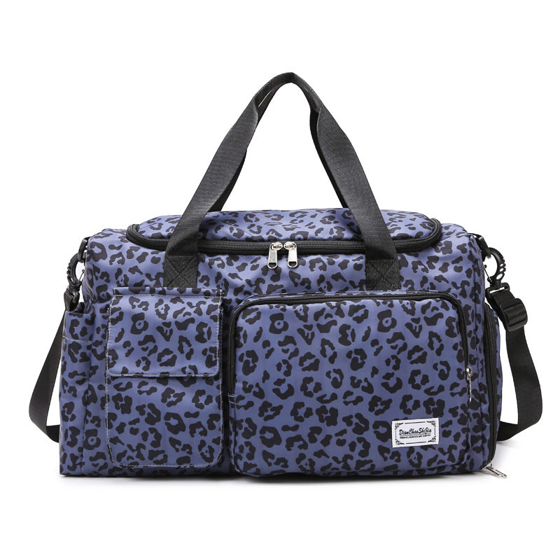 Leopard Print Large Capacity Travel Shoulder Bag