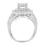 14KT White Gold Diamond Cocktail Ring - 1 1/2 cttw