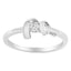 10K White Gold Diamond Promise Ring - Size 6
