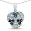 2.73 Carat Genuine Blue Sapphire and Aquamarine Pendant