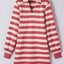 Chic Black Striped Collar Long Sleeve Mini Dress - Effortlessly Elegant Casual Wear for Women - Korvel