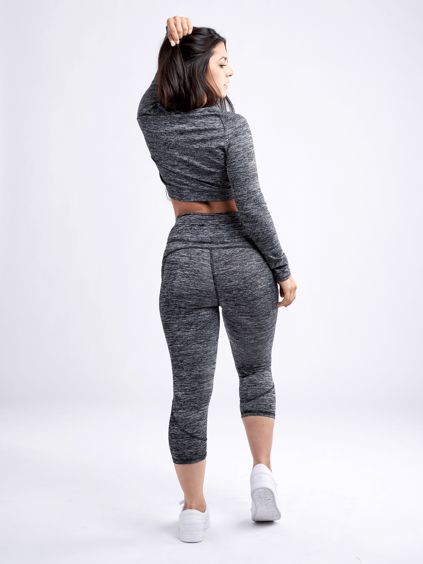 JupiterGear Mid-Rise Capri Fitness Leggings with Pockets