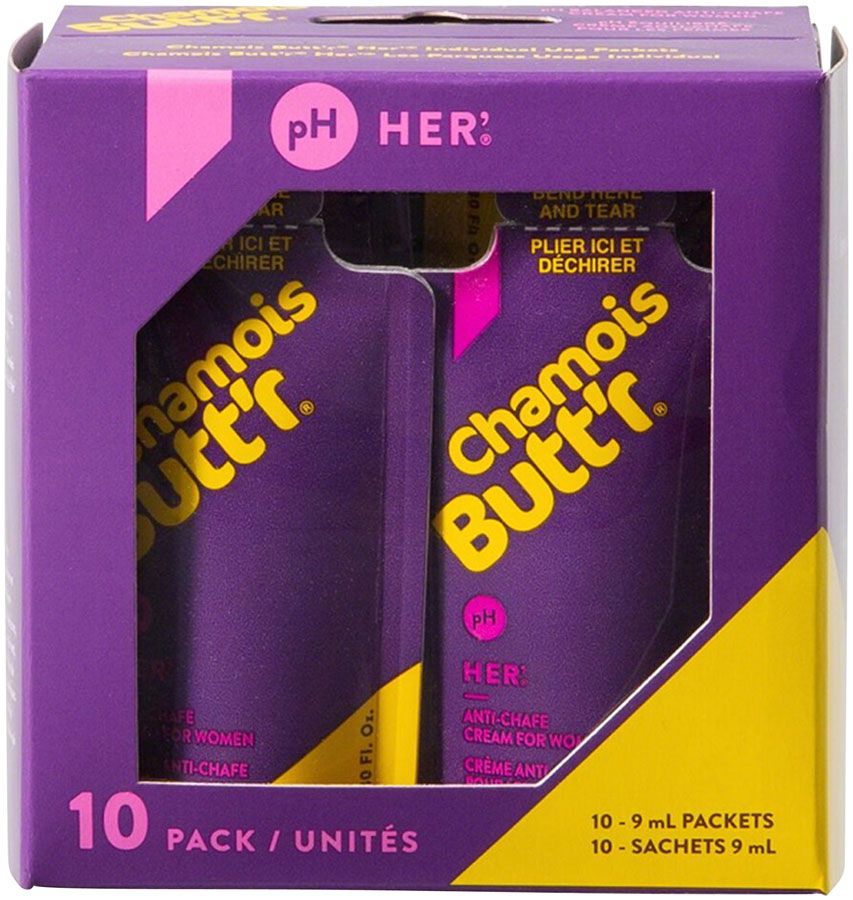 Chamois Butt'r Her': Paquete de 0.3oz Caja de 10
