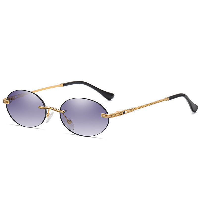 Metal Frame Oval Multicolor Sunglasses