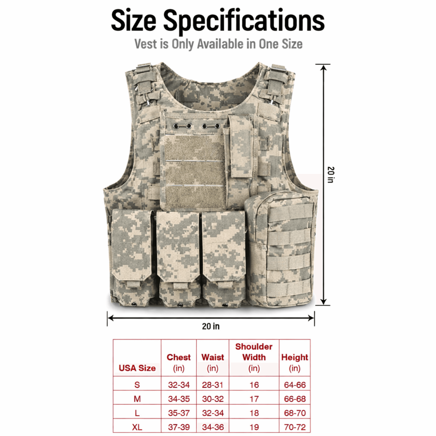 Chaleco Portaplacas Táctico Militar XGear