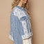 Elegant Crochet Patch Embroidered Button-Up Jacket