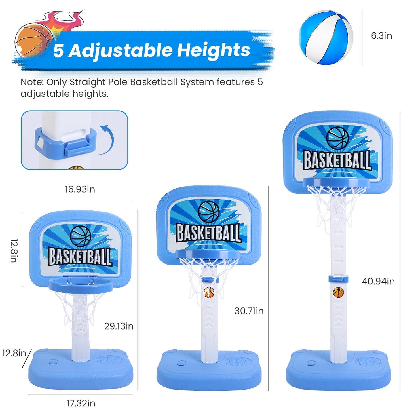 Jeu de basketball 2 en 1 pour piscine pour enfants