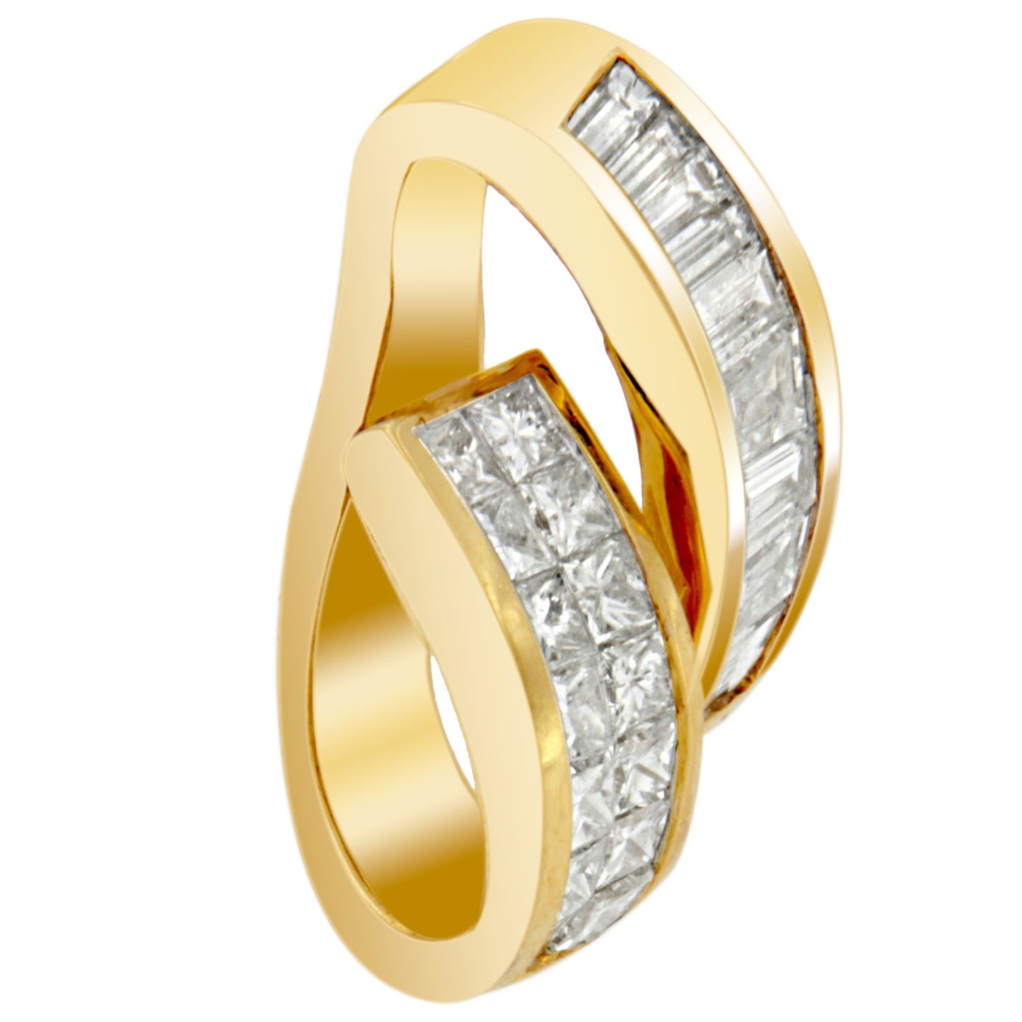 Collar de Pendiente de Diamante de Moda en Oro Amarillo de 14K