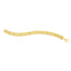 14k Yellow Gold Faceted Panther Link Chain Bracelet