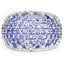 Bague en argent sterling de 3,01 carats en tanzanite véritable et diamants blancs