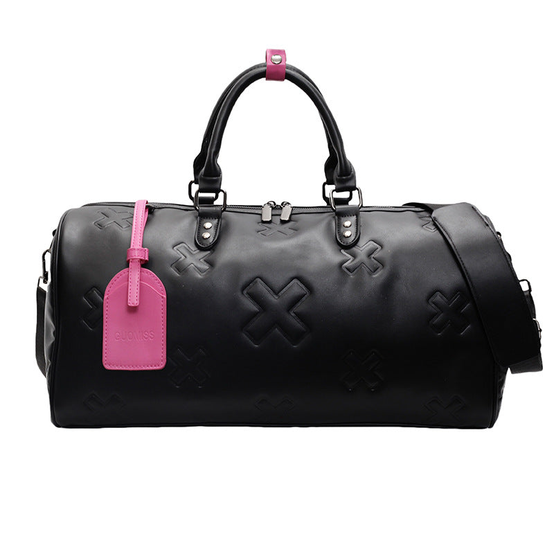 PU Embossed Travel Bag - Women's Large Capacity