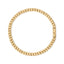 14K Yellow Gold Diamond & Blue Sapphire Tennis Bracelet - 7 Inches