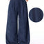 Pantalons en velours côtelé à taille élastique et jambes larges