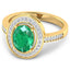 Anillo de Esmeralda Zambiana y Diamante Blanco de 1.87 Quilates
