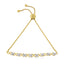10K Yellow Gold over Sterling Silver Adjustable Bolo Bracelet with Diamonds