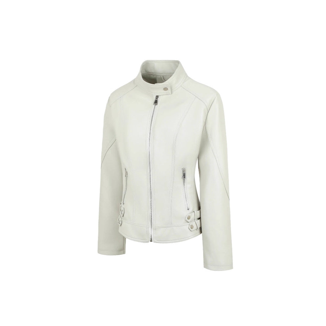 Veste à col montant ajustée pour femmes grandes tailles
