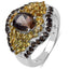 2.56 Carat Smoky Quartz & Citrine Sterling Silver Ring