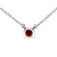 Collar con colgante de diamante rojo cultivado en laboratorio de oro blanco de 14 quilates
