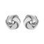 Textured and Polished Love Knot Earrings in Sterling Silver