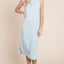 Robe midi sans manches en tricot côtelé pour femmes