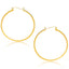 Pendientes de aro pulidos de oro amarillo de 14k - 40mm