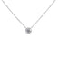 Pendentif en diamant lab-grown serti en bezel en or blanc 14K
