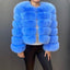 Elegant Faux Fur Patchwork Overcoat