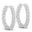Pendientes Huggie de Diamante Creado en Laboratorio de 2.04 Quilates en Oro Blanco de 14K