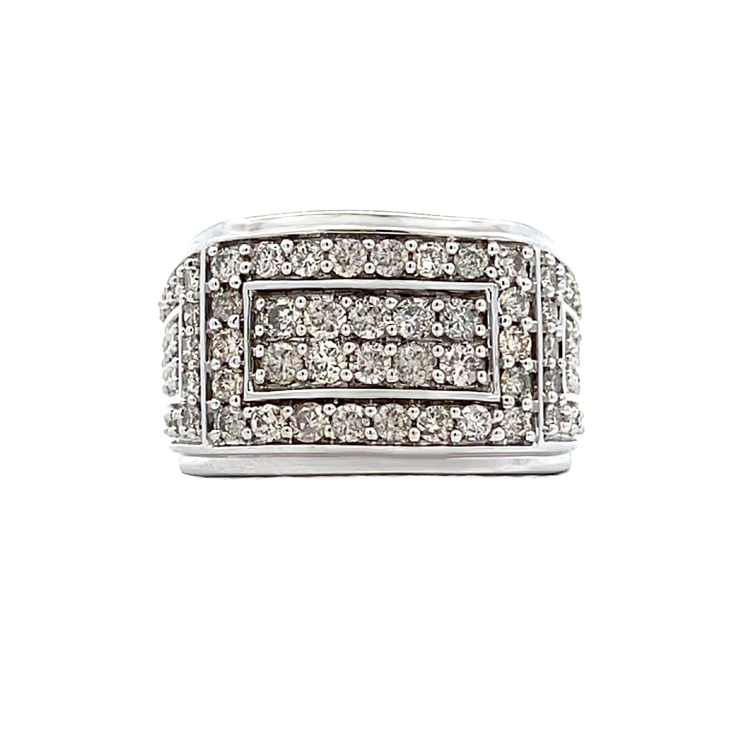 2.04ct Diamond Men's Ring in 10KT White Gold