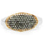 0.45 Carat Genuine Green and Yellow Diamond Sterling Silver Ring